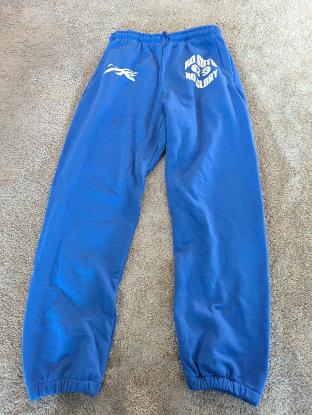 Hellstar No Guts No Glory Sweatpants Blue SS24 Streetwear Hype Logo